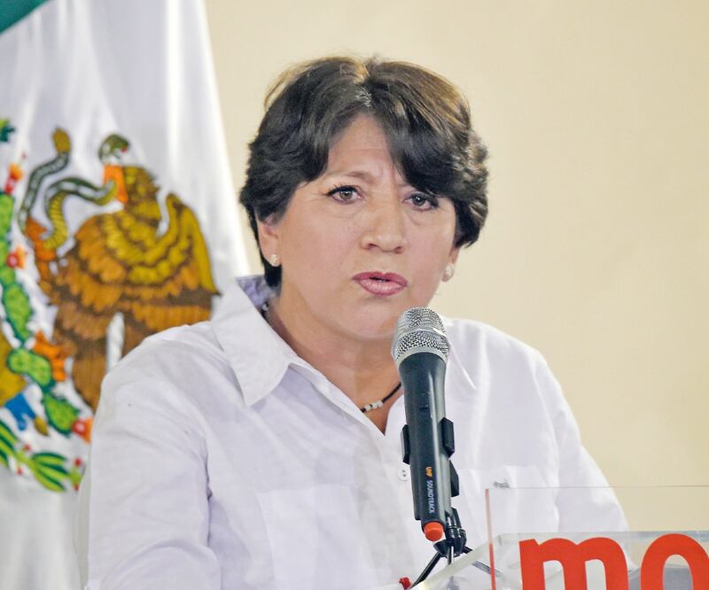 Delfina Gómez Álvarez ha sido alcaldesa de Texcoco, Estado de México, diputada federal y senadora. Archivo AFP