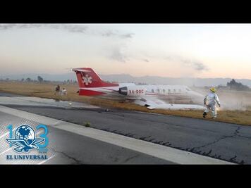 Se despista e incendia avioneta con 9 personas en el Aeropuerto de Toluca