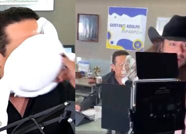 VIDEO: Rey Grupero le da "pastelazo" a Gustavo Adolfo Infante en transmisión en vivo