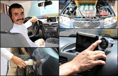 Maestro del IPN transforma auto de gasolina a eléctrico