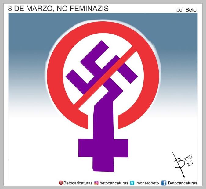 Cartón viral mezcla símbolos y desata polémica en redes sociales. Foto: @betocaricaturas