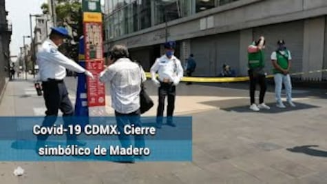 Acordonan calle Madero por Covid-19; buscan evitar flujo de peatones
