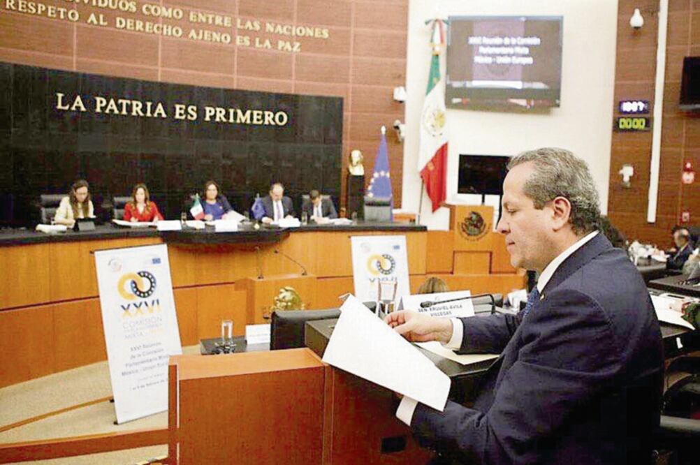 Eruviél Ávila durante la 26 Reunión de la Comisión Parlamentaria México-Unión Europea (ESPECIAL)