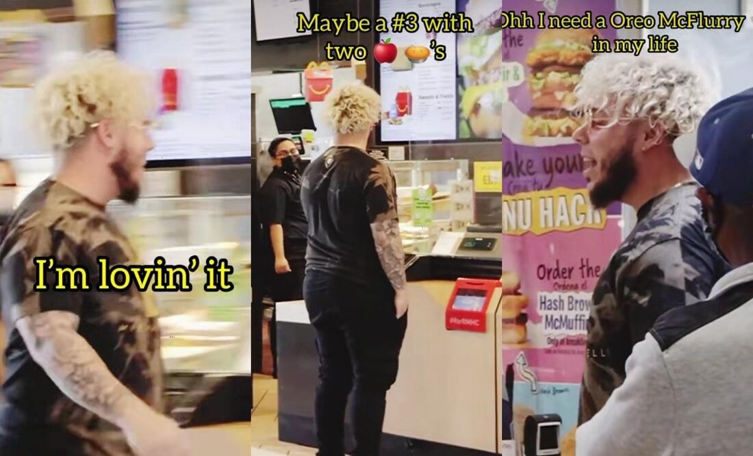 Hombre hace su pedido en McDonald´s con serenata y se hace viral Foto: TIKTOK