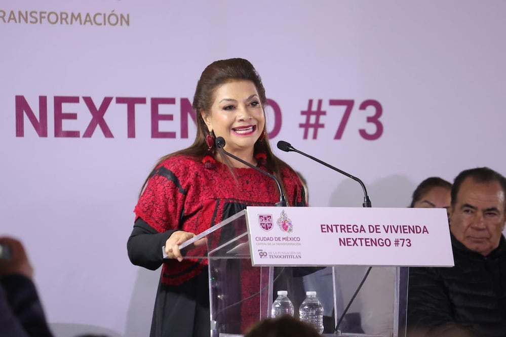 Clara Brugada entrega unidad habitacional con 240 departamentos en Azcapotzalco. (Foto: especial)