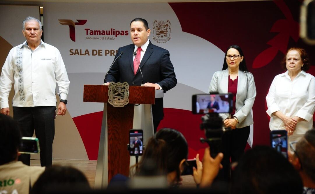 Denuncian contra Francisco Cabeza de Vaca y exfuncionarios en Tamaulipas (27/08/2025). Foto: Especial