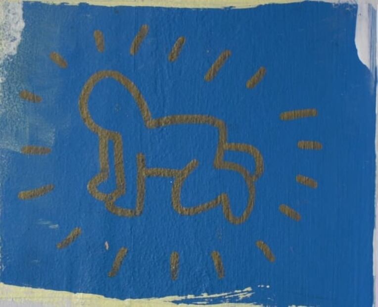 Obra de Keith Haring, oculta en la habitación de su niñez, sale a la luz 18 años después