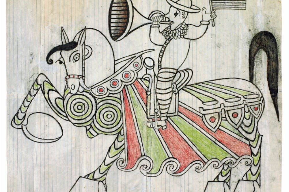 Martín Ramírez: His Life in Pictures, Another Interpretation exhibe 50 dibujos del mexicano que en 1925 migró a EU, donde fue recluido en un psiquiátrico. (CORTESÍA ICALA)