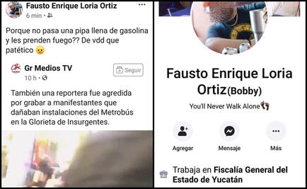 Presunto empleado de Fiscalía de Yucatán sugiere incendiar a mujeres que protestan