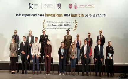 Se incorporan 234 nuevos agentes a la PDI en CDMX; Clara Brugada resalta avances en seguridad