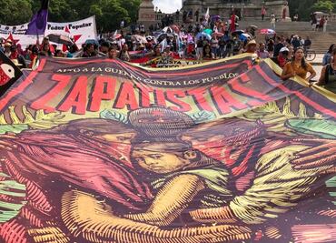 Zapatistas marchan rumbo al Zócalo; exigen alto a los ataques paramilitares en Chiapas