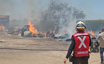 Fuerte incendio consume fábrica de cartón en Aguaruto, Sinaloa; bomberos evitan propagación