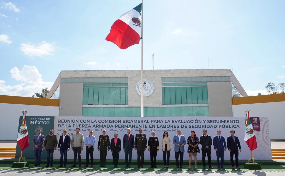 Reunión de integrantes del Gabinete de Seguridad de la Comisión Bicameral. Foto: Twitter @SEDENAmx