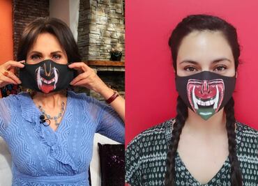 Pati Chapoy se protege de la Covid-19 con cubrebocas de diseño mexicano