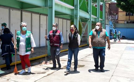 Sheinbaum supervisa tequios en escuelas de CDMX para regreso a clases presenciales