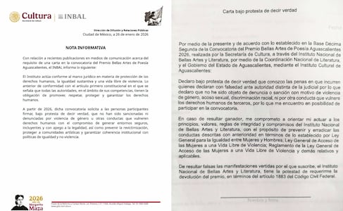 Ilegal, carta de “sanidad moral” que pide INBAL a concursantes