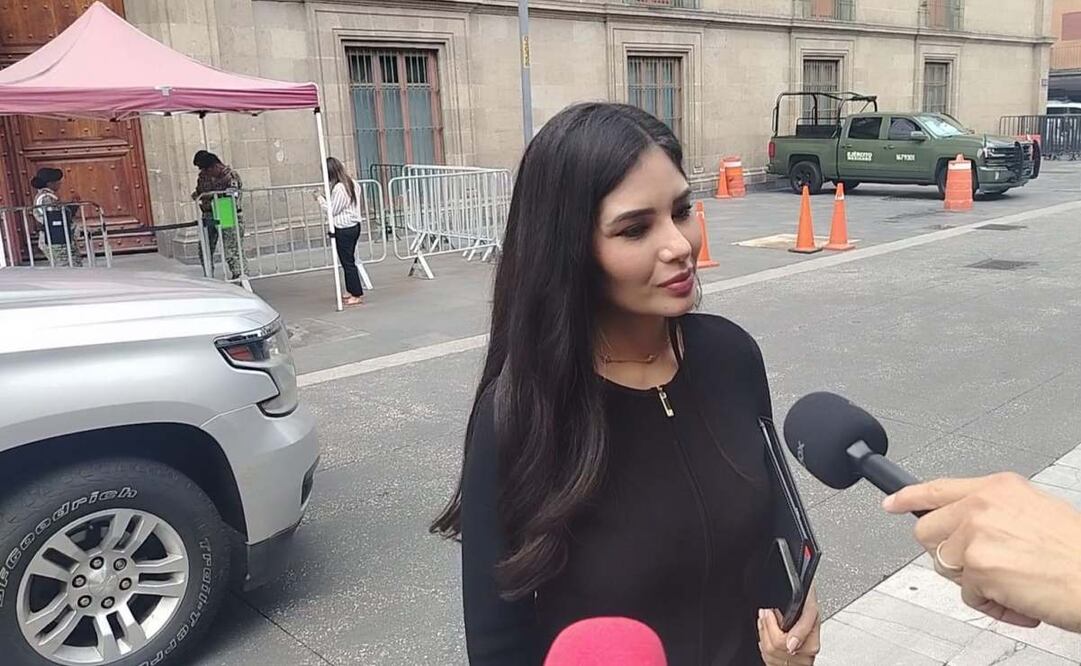 Geraldine Ponce, alcaldesa de Tepic, al salir del Consejo Nacional de Seguridad en Palacio Nacional este martes 2 de septiembre de 2025. Foto: Eduardo Dina/ EL UNIVERSAL