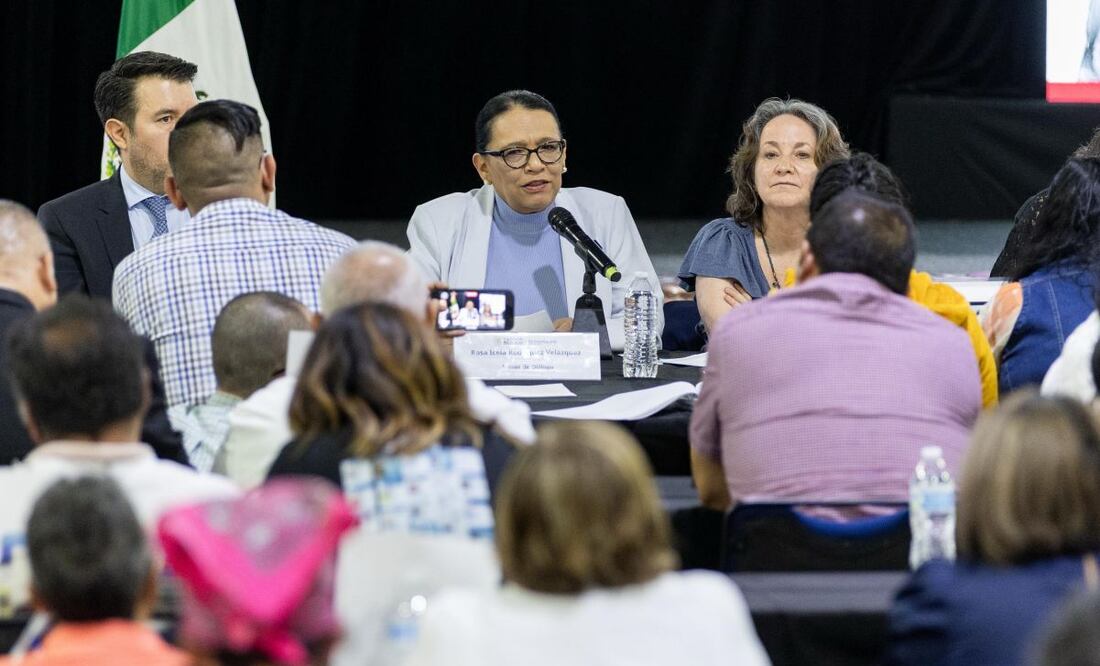 Rosa Icela Rodríguez, titular de la Segob, se reúne con madres buscadoras. Foto: Hugo Salvador/ EL UNIVERSAL