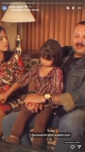 Ángela celebra a Pepe Aguilar en el Día de la Padre.
Foto: Instagram