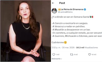 Laisha Wilkins incomoda con comentario sobre la violencia en México: "¿a dónde se van en Semana Santa, a Mazatlán a desaparecer en un bar?"