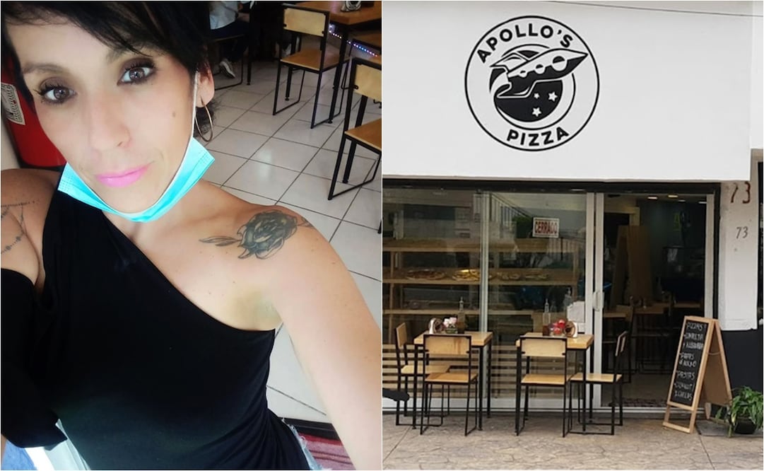 Mayela Laguna es captada trabajando en Apollo´s Pizza, la pizzería de la que es dueña.
Foto: Instagram y Google Maps