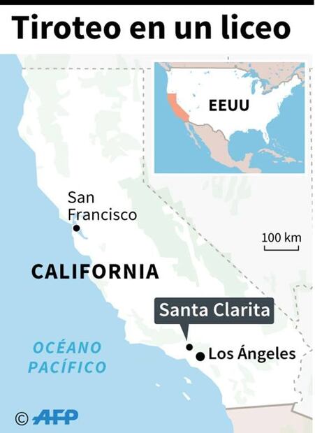 Reportan un muerto tras tiroteo en escuela de Santa Clarita, California