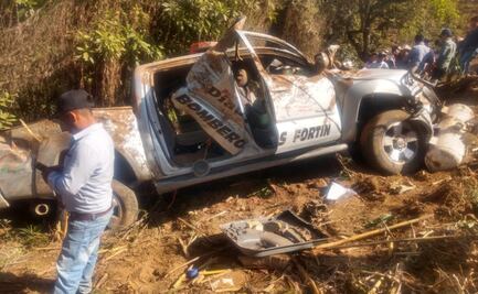Se accidentan bomberos que acudirán a combatir incendio forestal en Veracruz