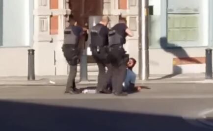 Video. Policía se enfrenta a sospechoso en Bélgica