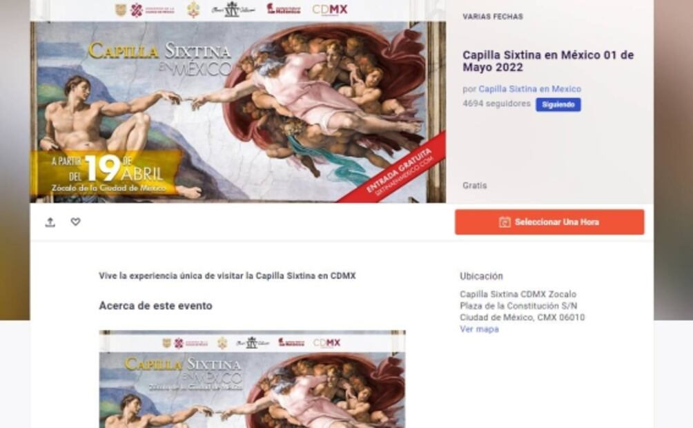 No hagas filas, agenda tu cita para visitar la Capilla Sixtina en el Zócalo