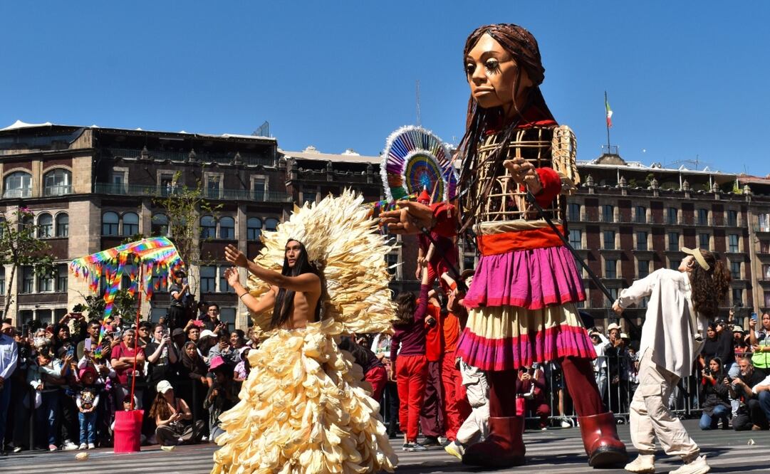 Amal, la marioneta que representa a niña refugiada siria de 10 años. Foto: Abril Angulo