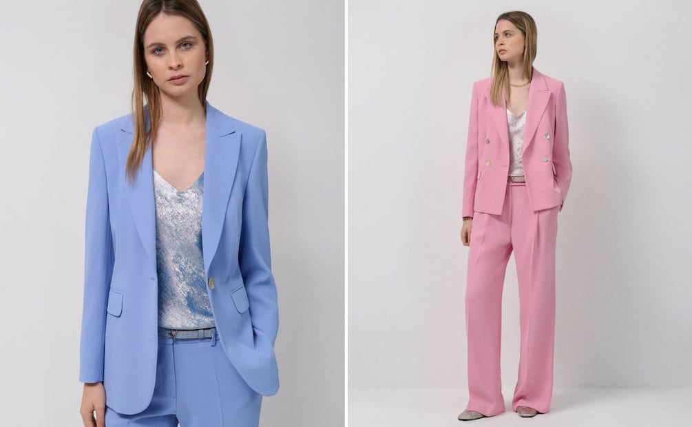 El traje sastre brilla en tonos ideales para la primavera. Foto: Cortesía Roberto Verino