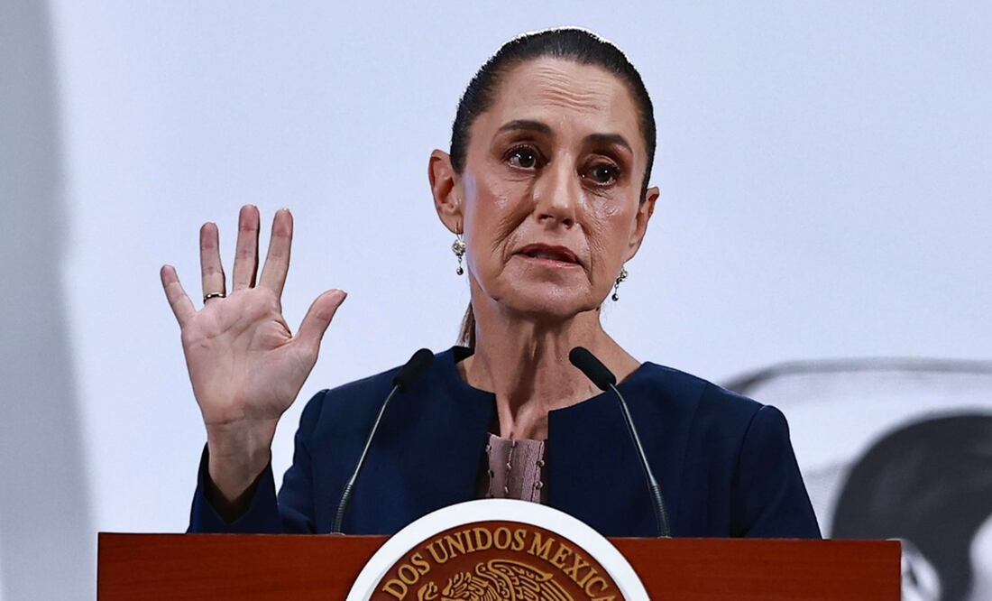La presidenta Claudia Sheinbaum durante la mañanera del 10 de septiembre de 2025. Foto: Berenice Fregoso/EL UNICERSAL