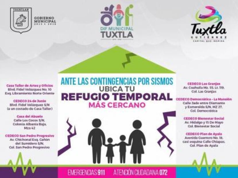 Entérate. Centros de acopio para afectados tras sismo