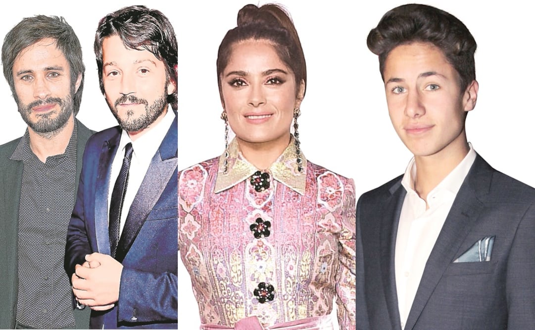 Gael García, Diego Luna, Salma Hayek, Juanpa Zurita. FOTOS: ARCHIVO EL UNIVERSAL