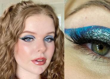 Cómo llevar las sombras azules en primavera