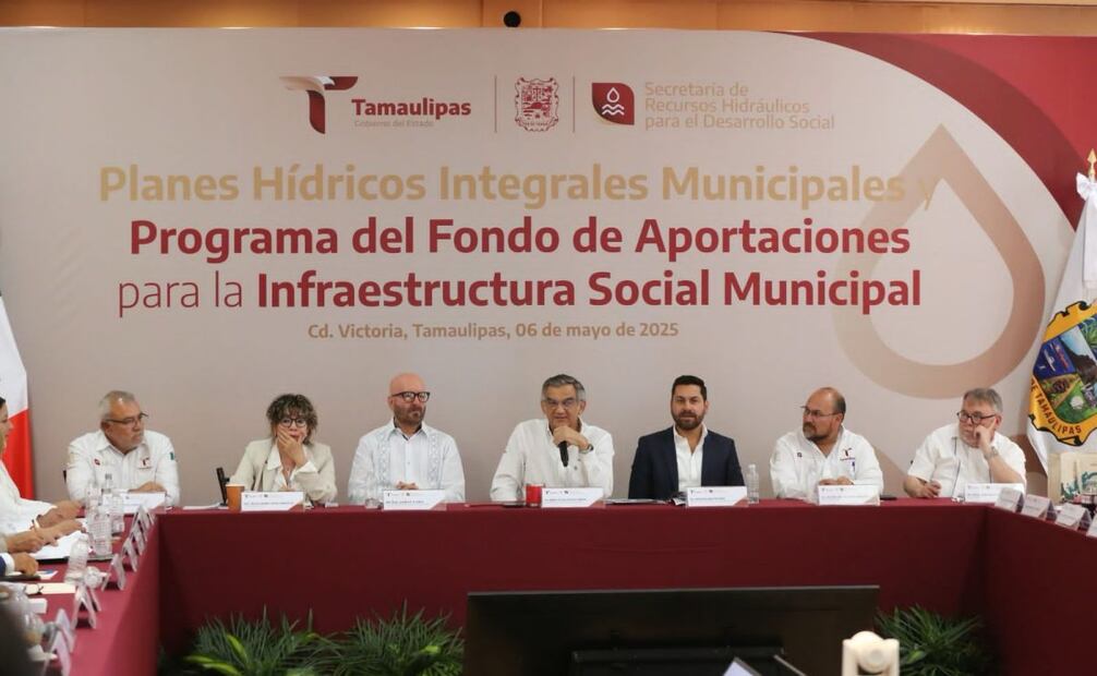 Américo Villarreal resalta plan de Tamaulipas en obras de agua potable; destaca trabajos de alcantarillado y drenaje. Foto: Especial