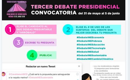 Así puedes participar en el tercer debate presidencial
