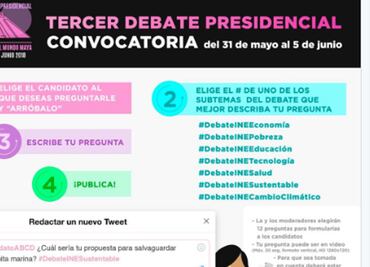 Así puedes participar en el tercer debate presidencial