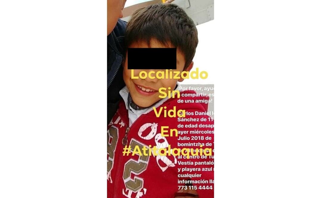 Menor desaparecido en Hidalgo. Foto: Especial