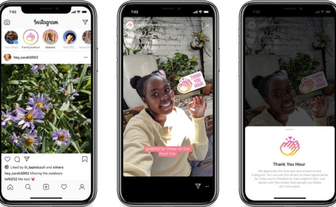 Después de la popularidad conseguida por el sticker “Quédate en casa”, la red social de fotografías Instagram lanzó la iniciativa “Hora de Agradecer”