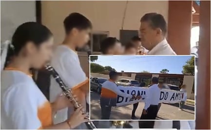 Ponen a alumnos de secundaria en Sonora a bloquear calles y tocar canción para diputado local