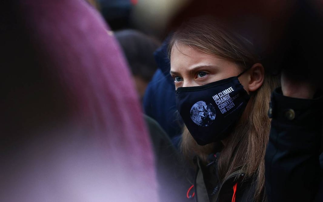 Greta Thunberg en la COP Fotografía de Adrian DENNIS / AFP