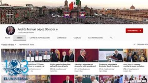 El canal de YouTube de AMLO... ni Obama lo tiene