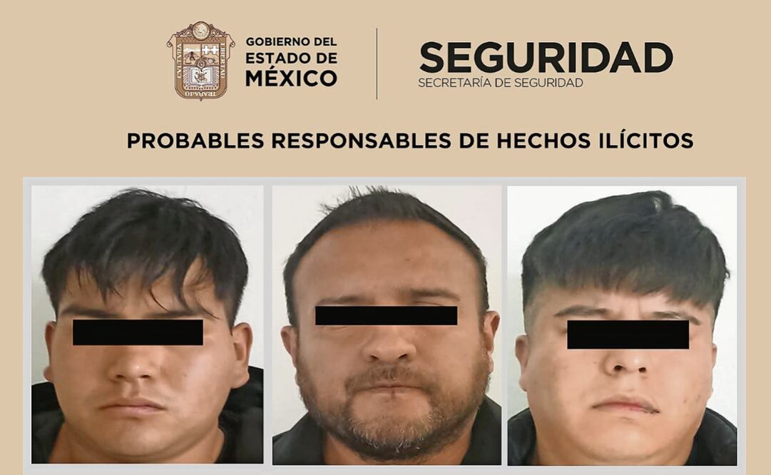 Los hombres fueron detenidos en operativo de policía de Edomex. Foto: Especial