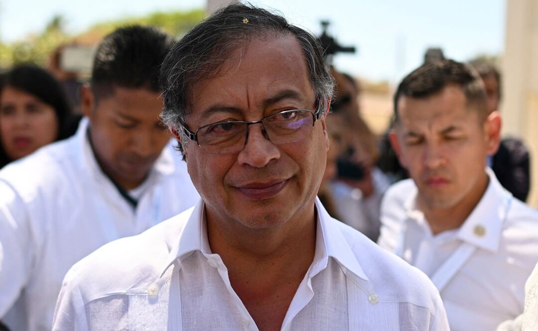 El presidente de Colombia, Gustavo Petro, en la XXVIII Cumbre Iberoamericana de Jefes de Estado y de Gobierno en el edificio de la Cancillería dominicana. Foto: AFP