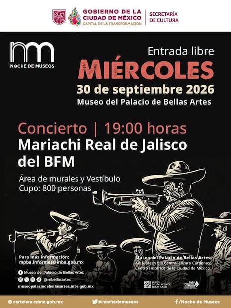 Noche de Museos en el Palacio de Bellas Artes. Foto: Facebook Noche de Museos