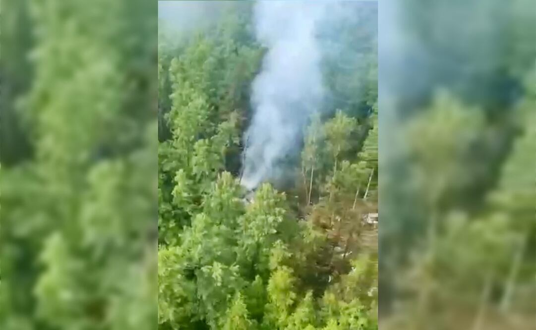 Lugar del accidente de avión en la región de Amur en Rusia. Foto: AP