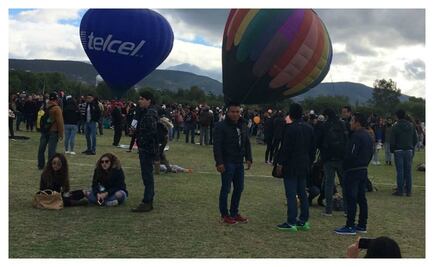 Rágafas de viento frustran despegue de globos en Festival