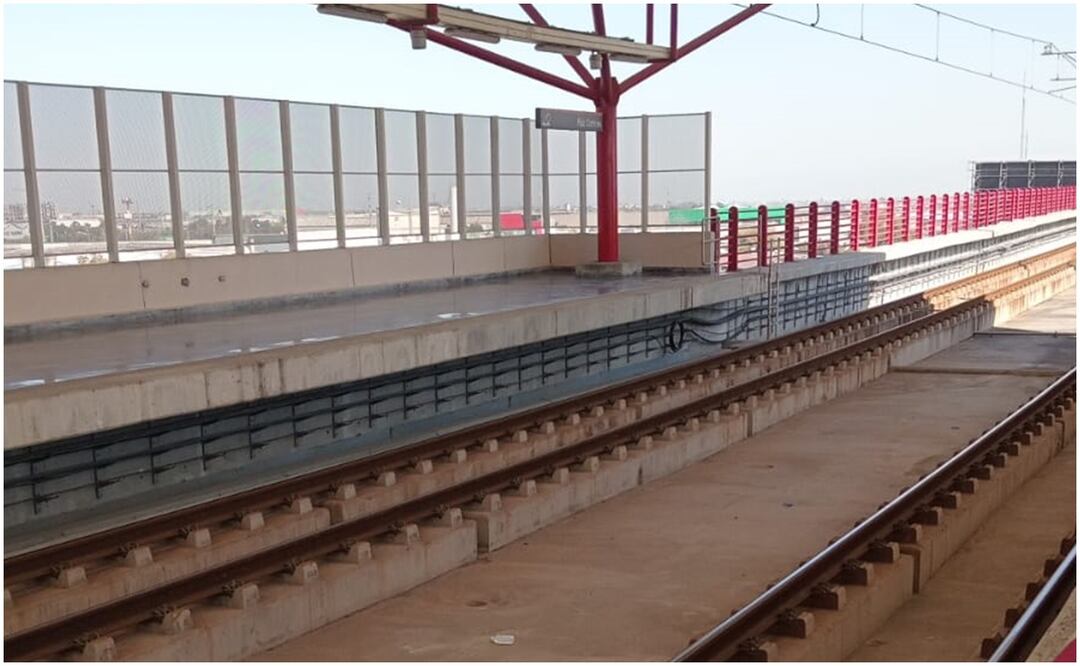 Vagón del Metro de la Estación Ruiz Cortines, en Monterrey, Nuevo León, impacta a mujer (26/12/2024). Foto: Especial