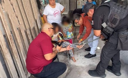 Guardia Estatal rescata a dos niñas encadenadas en Reynosa, Tamaulipas; DIF brinda atención y resguardo